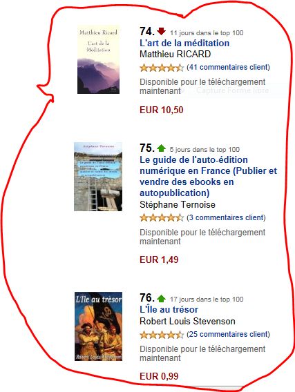  photo <h1><FONT face=Verdana,Arial,Helvetica size=3 COLOR=#ff0000>le top 100 de la boutique Amazon Kindle</h1>